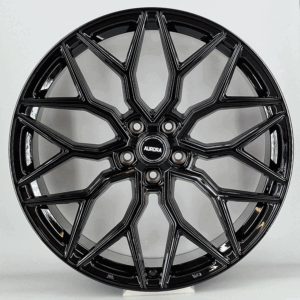 23x10J Aurora 507 Black Alloy Wheels – 5x112 ET26 / 5x120 ET35